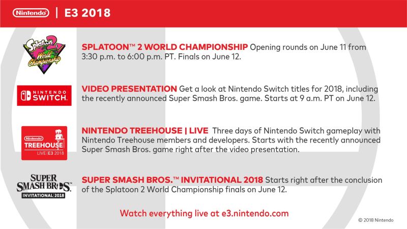 Nintendo Details E3 2018 Plans, Will Focus On 2018 Switch Lineup And